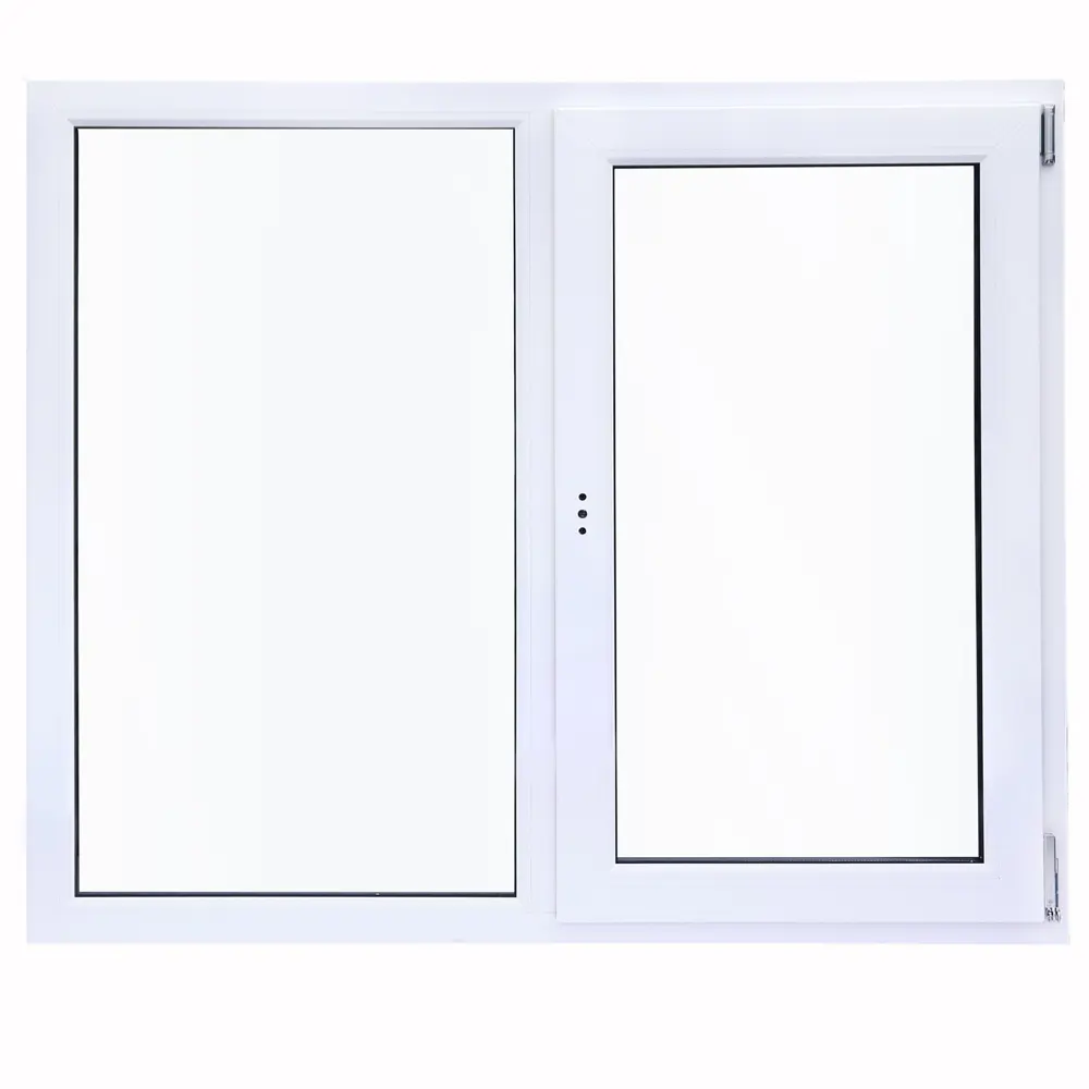 Окно пластиковое ПВХ Brusbox Aero двустворчатое 1200x1200 мм (ВхШ) двухкамерный стеклопакет белый в Чебоксарах
