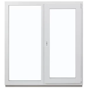 Окно пластиковое ПВХ Brusbox Aero двустворчатое 1160x1000 мм (ВхШ) однокамерный стеклопакет белый/белый в Чебоксарах