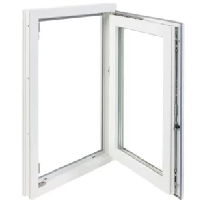 Окно ПВХ Brusbox Aero двустворчатое 100x116см правое двухкамерный стеклопакет в Чебоксарах