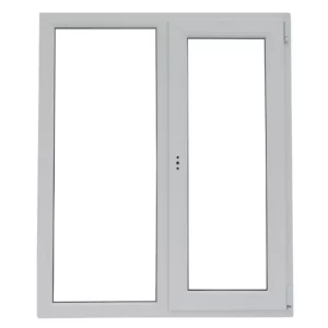 Окно пластиковое ПВХ VEKA двустворчатое 1200x1000 мм (ВхШ) двухкамерный стеклопакет белый/темный дуб в Чебоксарах