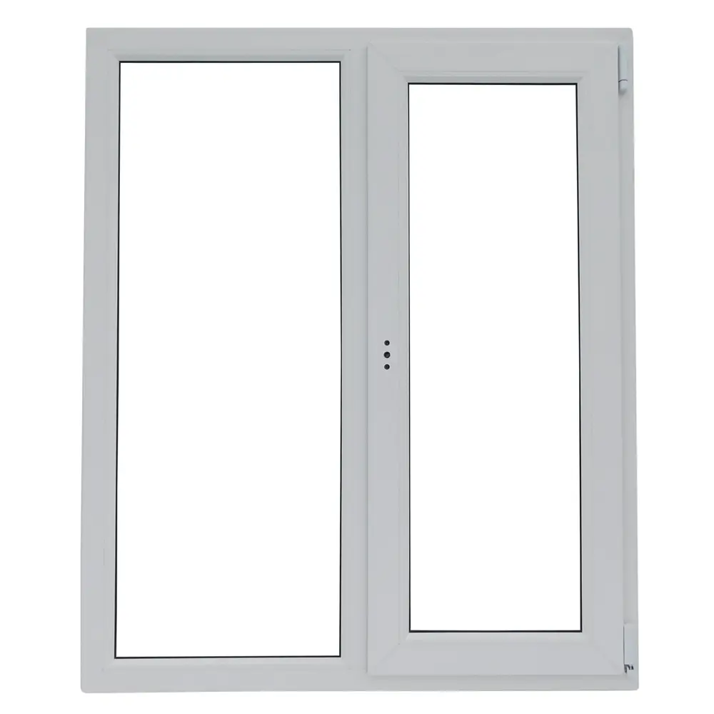 Окно пластиковое ПВХ VEKA двустворчатое 1200x1000 мм (ВхШ) двухкамерный стеклопакет белый/темный дуб в Чебоксарах