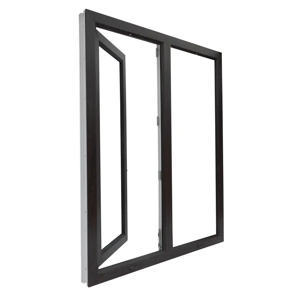 Окно пластиковое ПВХ VEKA двустворчатое 1200x1000 мм (ВхШ) двухкамерный стеклопакет белый/темный дуб в Чебоксарах — изображение 5