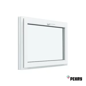 Окно пластиковое ПВХ Рехау Blitz 600x900мм (ВхШ) фрамуга однокамерный стеклопакет белый в Чебоксарах