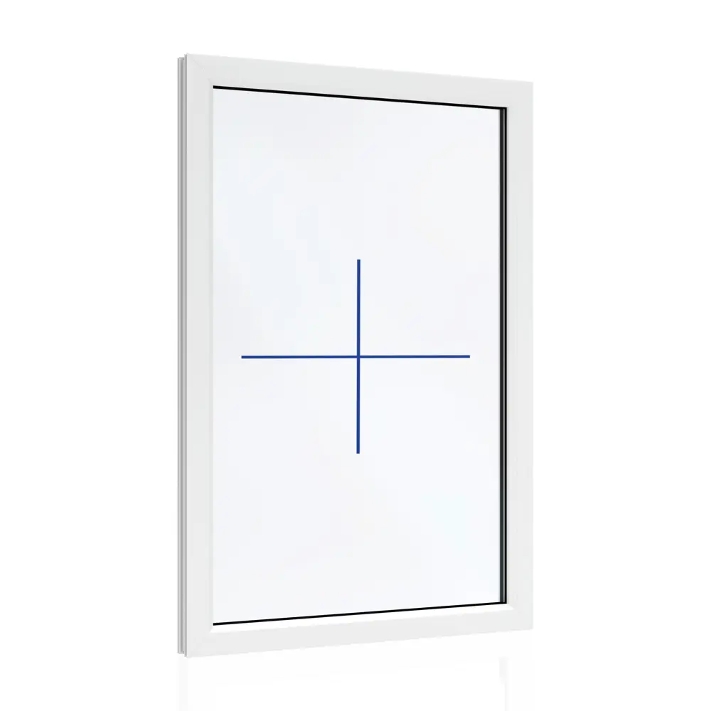 Окно ПВХ VEKA WHS 72 глухое ширина 80 х высота 130 см двухкамерный стеклопакет 32мм энергосберегающий Чебоксары в Чебоксарах — изображение 2