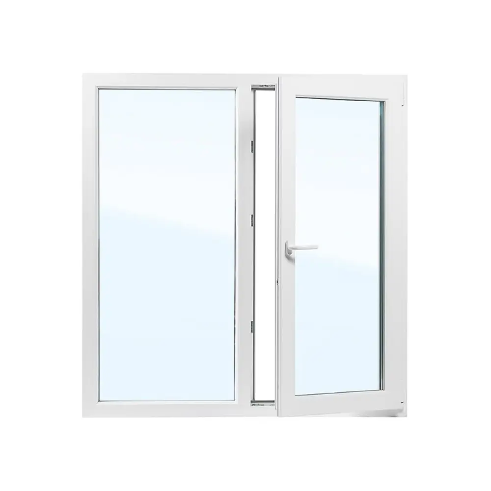 Пластиковое окно ПВХ ТРИ ОКНА двухстворчатое поворотно-откидное правое 1200x1000мм (ВxШ) двухкамерный стеклопакет цвет белый в Чебоксарах — изображение 5
