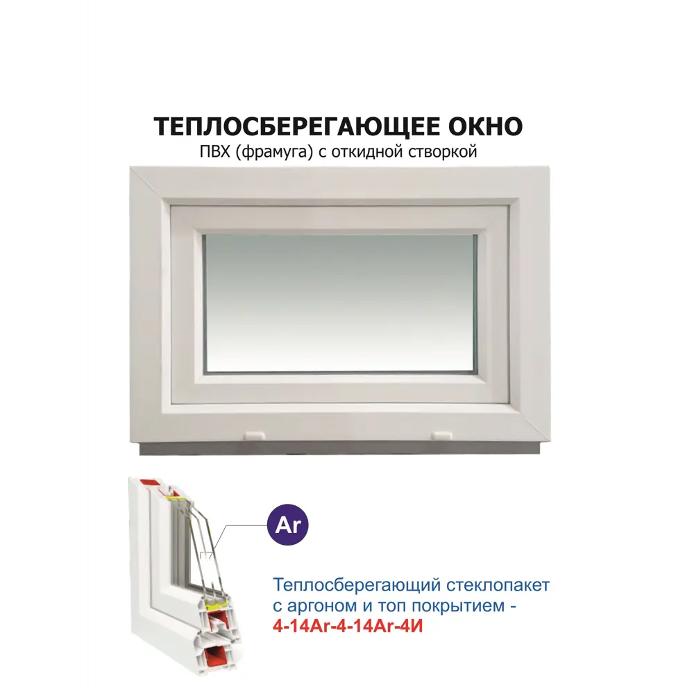 Пластиковое окно ПВХ Brusbox Aero одностворчатое 1000x1300мм (ВхШ) однокамерный стеклопакет белый в Чебоксарах — изображение 4
