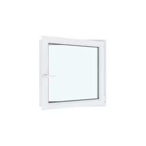 Окно ПВХ одностворчатое поворотно-откидное левое 90х90см Wintech Isotech 530 однокамерный стеклопакет Золотистый дуб в Чебоксарах