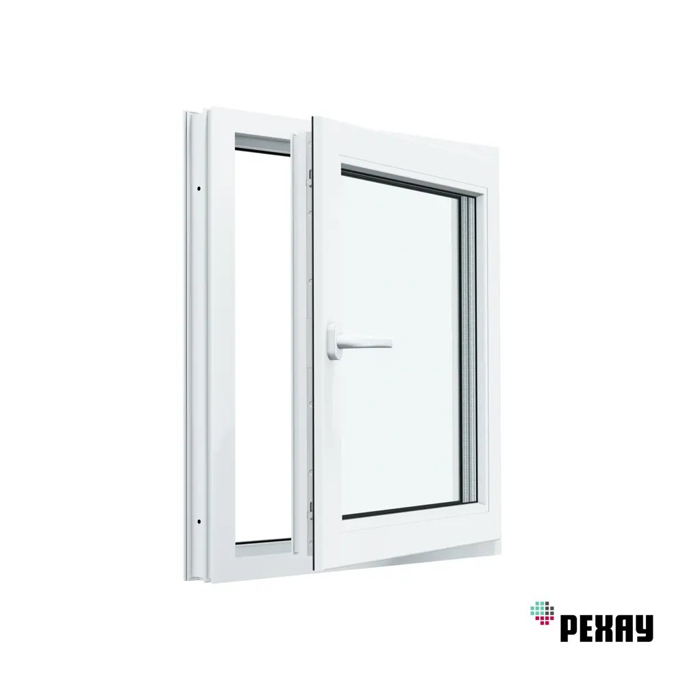 Пластиковое окно ПВХ Veka одностворчатое глухое 1160x800мм (ВхШ) двухкамерный стеклопакет в Чебоксарах — изображение 7