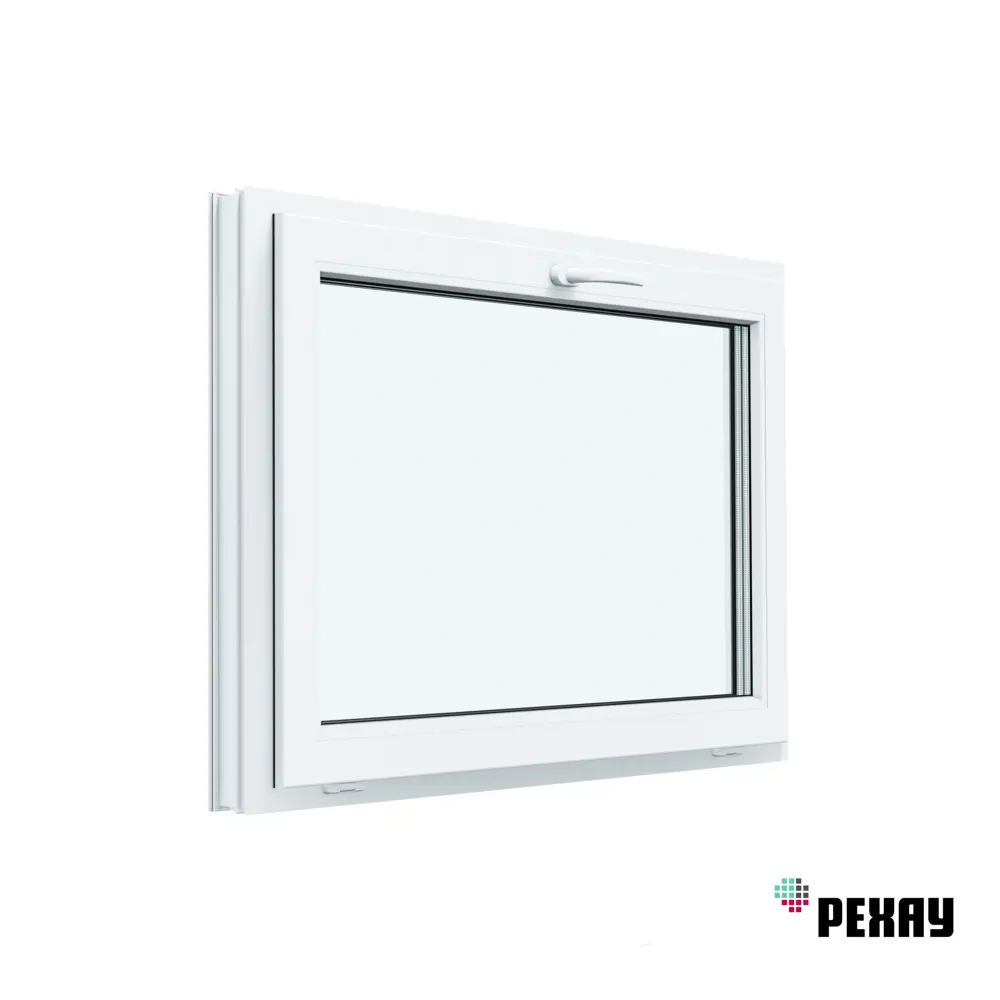 Окно пластиковое ПВХ Рехау Blitz 1100x1200мм (ВхШ) двухстворчатое глухое левое/поворотно-откидное правое двухкамерный стеклопакет цвет белый в Чебоксарах — изображение 5