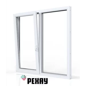 Пластиковое окно ПВХ Рехау Blitz одностворчатое 800x500мм глухое двухкамерный стеклопакет белый в Чебоксарах