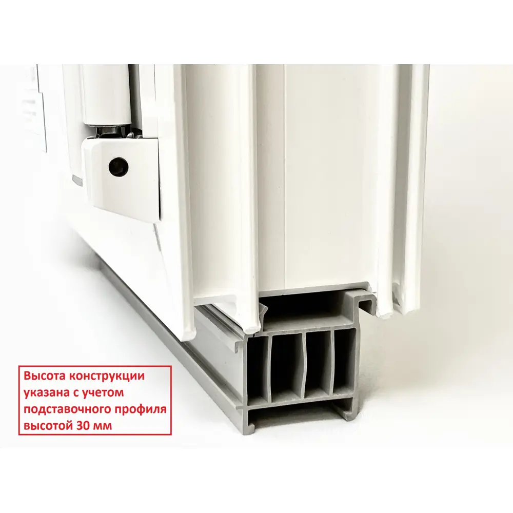 Пластиковое окно ПВХ Рехау Blitz 900x600мм (ВхШ) глухое двухкамерный стеклопакет белое в Чебоксарах (в Юго-Западном районе) — изображение 2