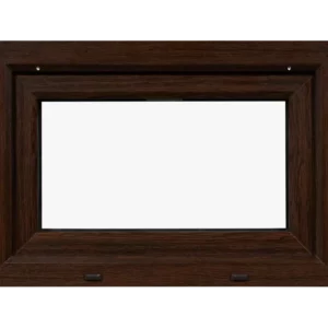 Окно пластиковое ПВХ VEKA одностворчатое 470x700 мм (ВхШ) фрамуга однокамерный стеклопакет белый/Темный дуб в Чебоксарах