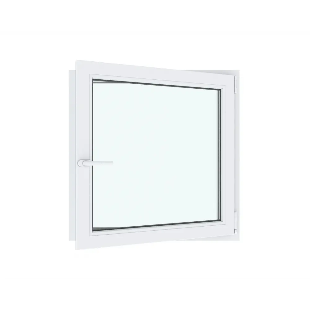 Пластиковое Окно ПВХ VEKA WHS 60 двухстворчатое ширина 120 х высота 100 см правое глухое левое поворотно откидное с ручкой однокамерный стеклопакет в Чебоксарах — изображение 3