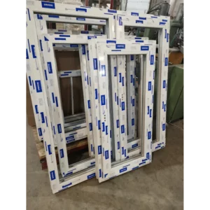 Пластиковое окно ПВХ Brusbox Aero двустворчатое 1100x1600мм (ВхШ) двухкамерный стеклопакет белый в Чебоксарах