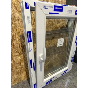 Пластиковое окно ПВХ Brusbox Aero правый двухкамерный стеклопакет 1500x500мм (ВхШ) белый в Чебоксарах