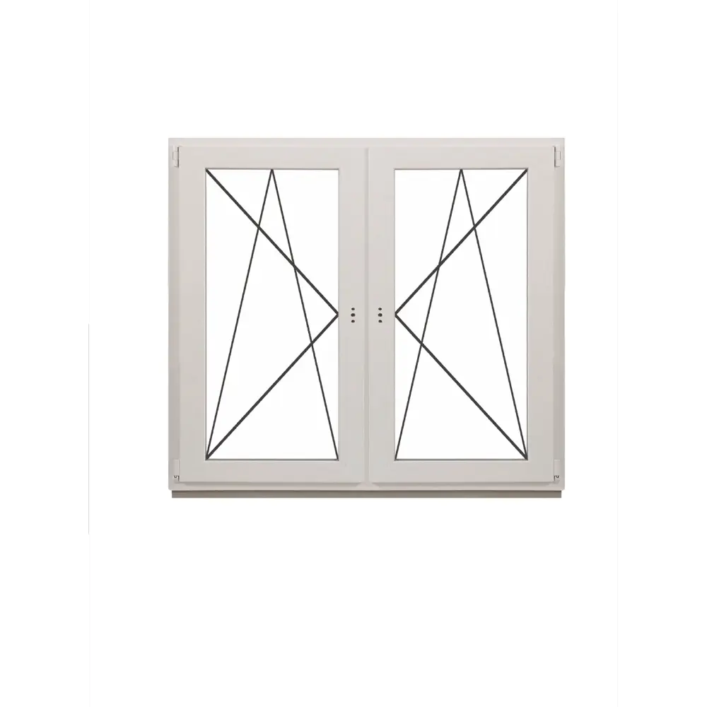 Пластиковое окно ПВХ Brusbox Aero двустворчатое 600x900мм (ВхШ) однокамерный стеклопакет белый в Чебоксарах — изображение 3