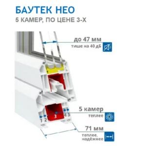 Пластиковое окно ПВХ ТРИ ОКНА трехстворчатое 1000x1700 (ВхШ) средняя створка глухая двухкамерный стеклопакет белый (с двух сторон) в Чебоксарах