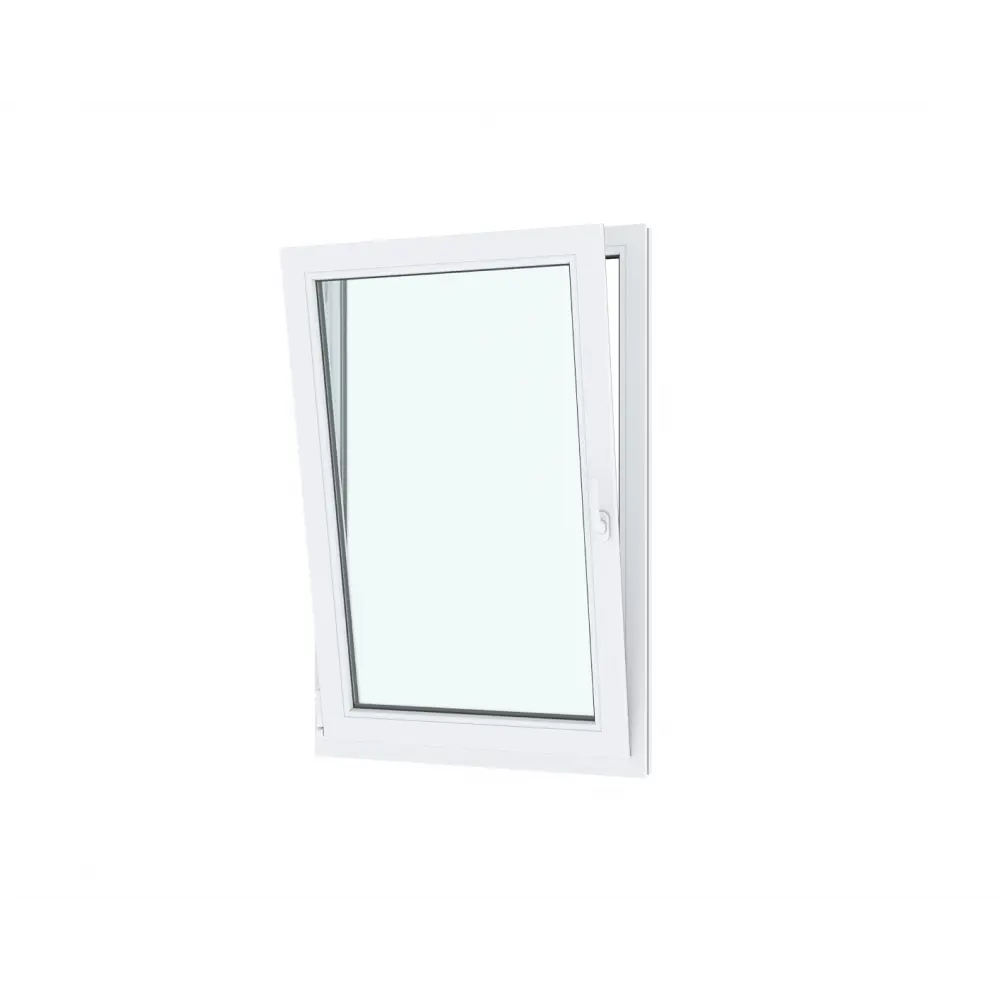 Окно ПВХ одностворчатое поворотно-откидное правое 120х80см Wintech Isotech 530 однокамерный стеклопакет Серый антрацит в Чебоксарах — изображение 2