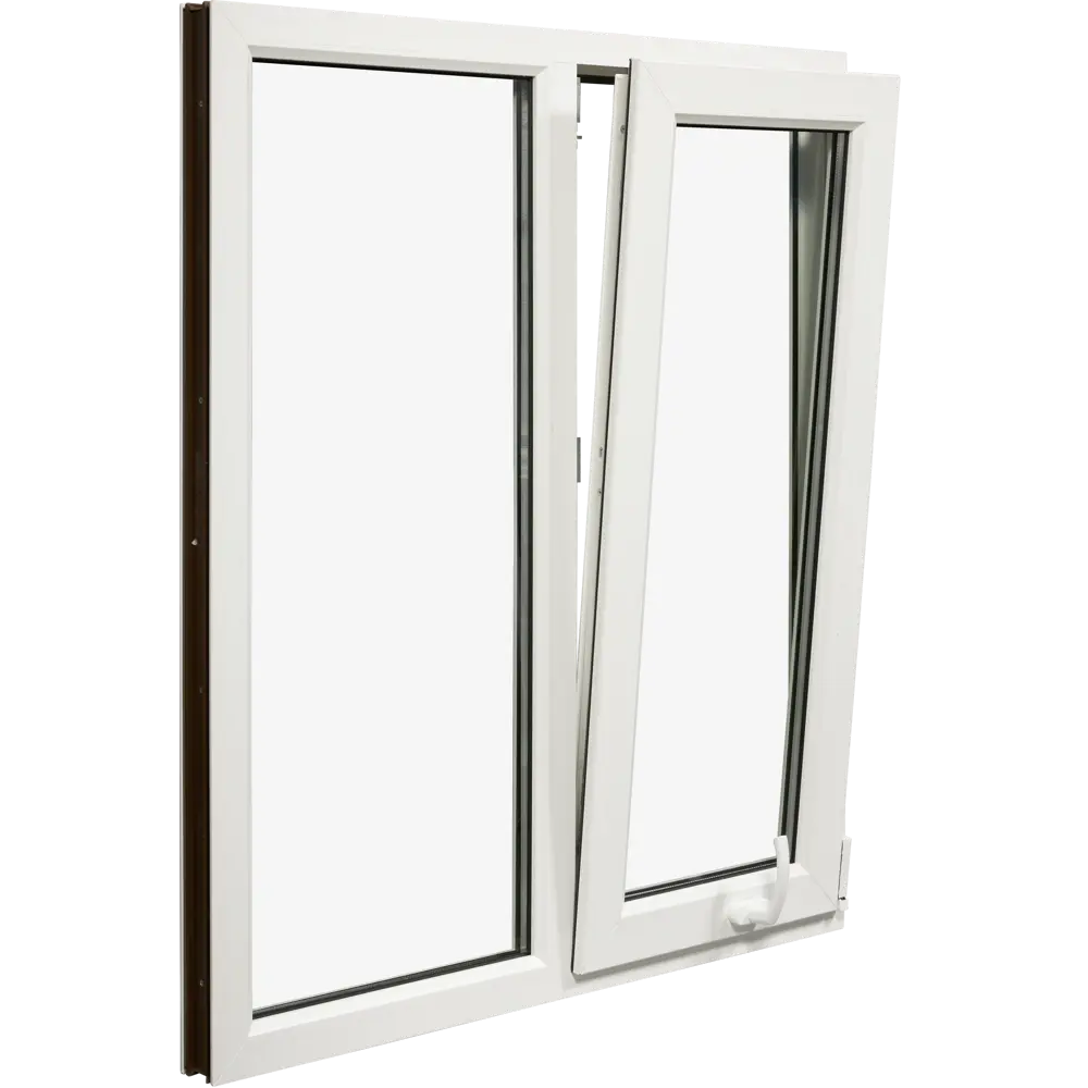 Пластиковое окно ПВХ VEKA одностворчатое 1270x1200 мм (ВхШ) однокамерный стеклопакет белый (с двух сторон) в Чебоксарах — изображение 2