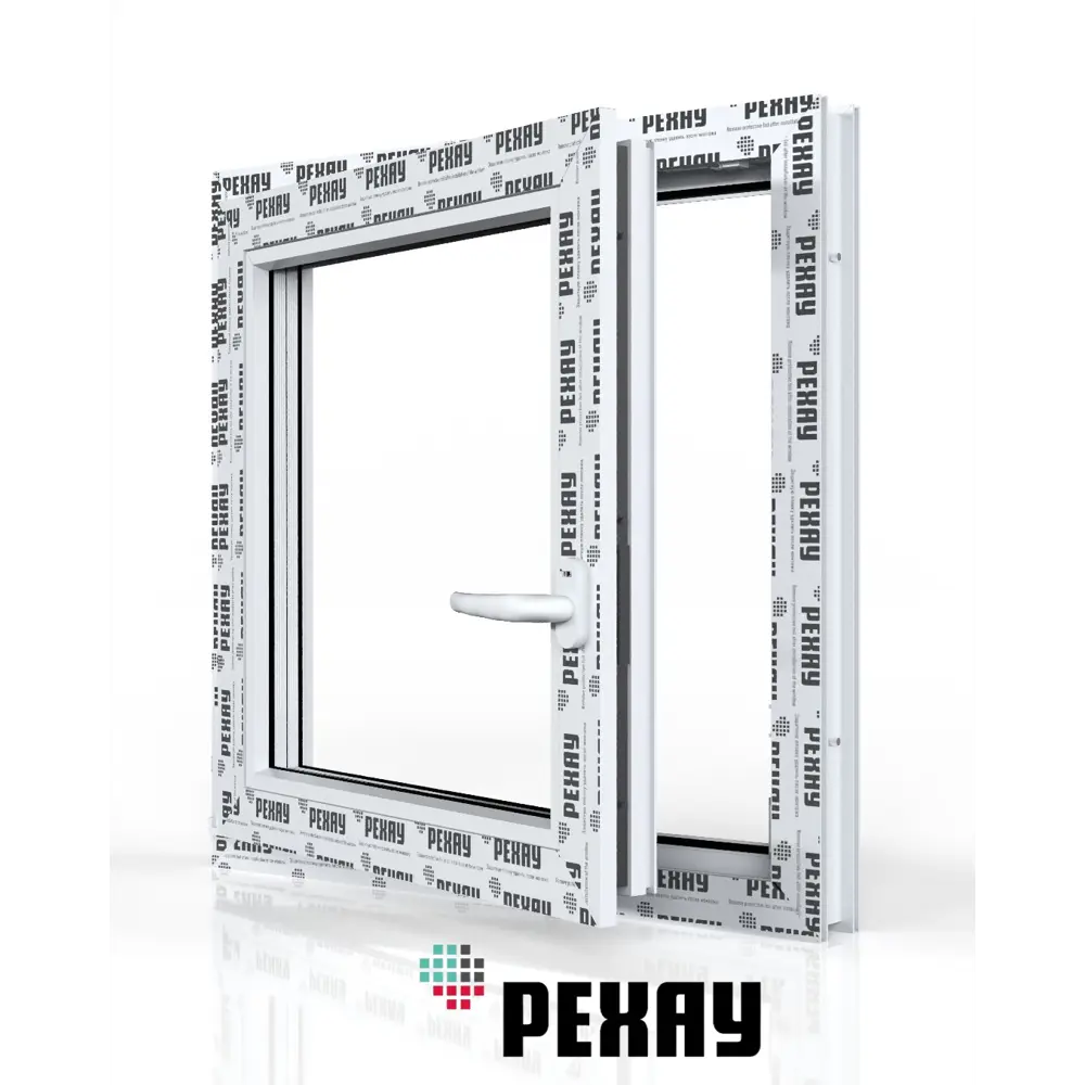 Пластиковое окно ПВХ Рехау Blitz 600x600мм (ВхШ) одностворчатое поворотно-откидное левое двухкамерный стеклопакет белый/золотой дуб в Чебоксарах — изображение 6