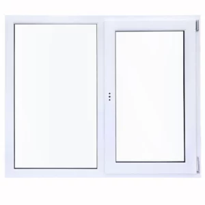 Окно ПВХ WHS двустворчатое 1100x1000 мм (ВхШ) однокамерный стеклопакет белый (с двух сторон) в Чебоксарах