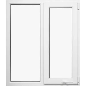 Окно пластиковое ПВХ VEKA двустворчатое 1410x1450 мм (ВxШ) двуxкамерный стеклопакет белый в Чебоксарах