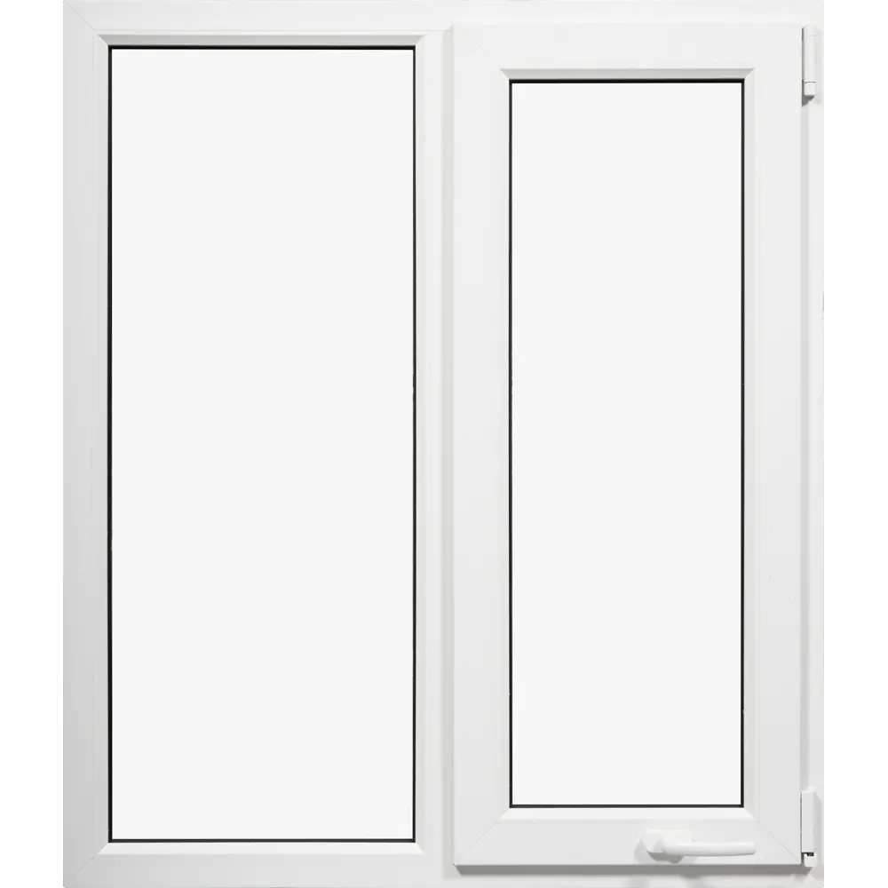 Окно пластиковое ПВХ VEKA двустворчатое 1410x1450 мм (ВxШ) двуxкамерный стеклопакет белый в Чебоксарах