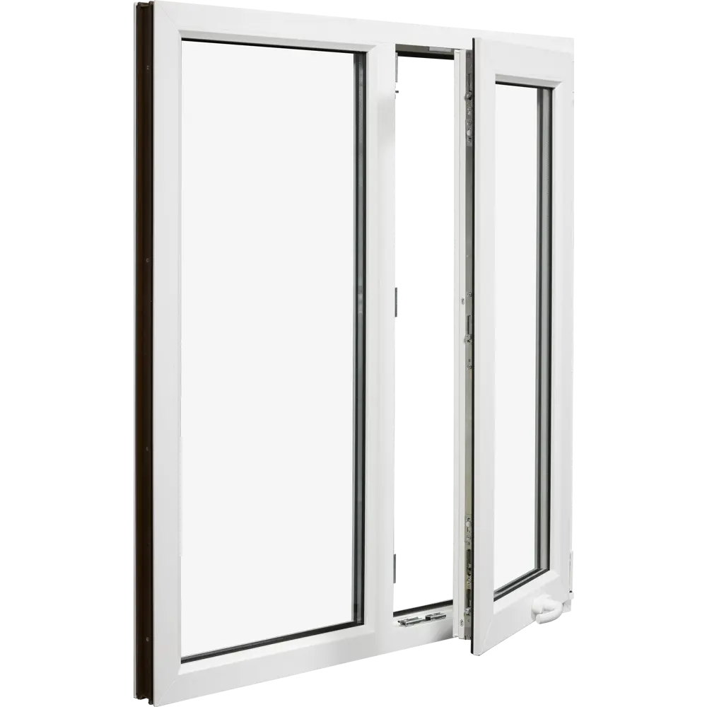Окно пластиковое ПВХ VEKA двустворчатое 1410x1450 мм (ВxШ) двуxкамерный стеклопакет белый в Чебоксарах — изображение 3
