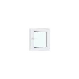 Окно ПВХ одностворчатое поворотно-откидное левое 65х60см Wintech Isotech 530 двухкамерный стеклопакет Серый антрацит в Чебоксарах