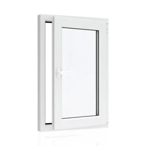 Окно ПВХ одностворчатое поворотно-откидное с ручкой Rhapsody ширина 70 х высота 100 см VEKA WHS 72 энергосберегающий двухкамерный стеклопакет в Чебоксарах