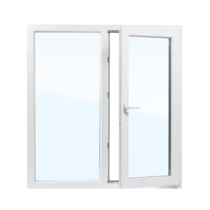 Пластиковое окно ПВХ VEKA одностворчатое 1400x1300 мм (ВхШ) двухкамерный стеклопакет белый (с двух сторон) в Чебоксарах