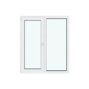Окно ПВХ одностворчатое поворотно-откидное левое 90х90см Wintech Isotech 530 двухкамерный стеклопакет Темный дуб в Чебоксарах