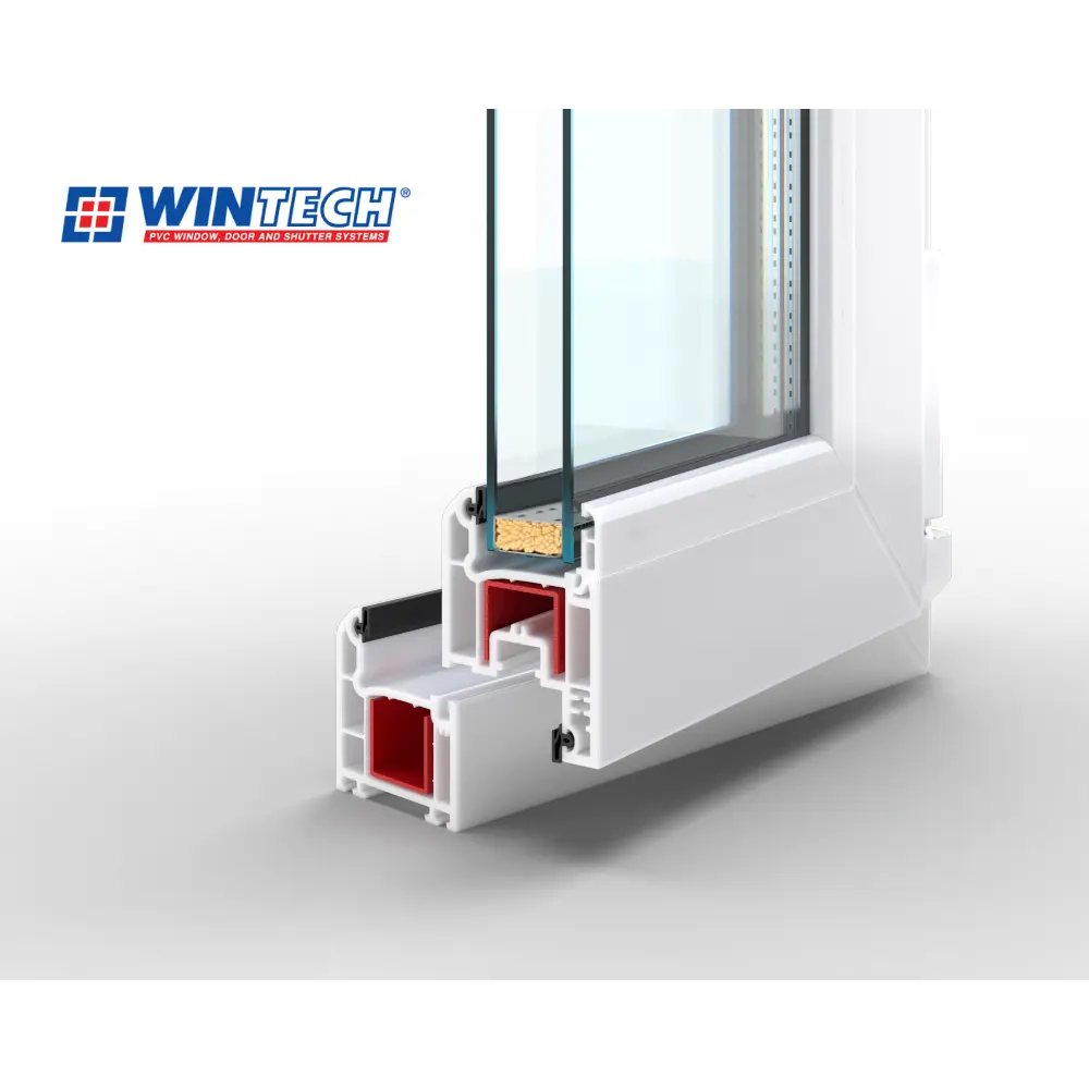 Окно ПВХ одностворчатое поворотно-откидное правое 65х60см Wintech Isotech 530 однокамерный стеклопакет Золотистый дуб Чебоксары в Чебоксарах — изображение 4
