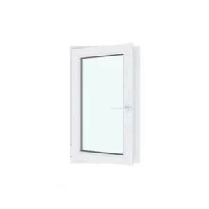 Окно ПВХ одностворчатое поворотно-откидное правое 90х60см Wintech Isotech 530 однокамерный стеклопакет Золотистый дуб в Чебоксарах
