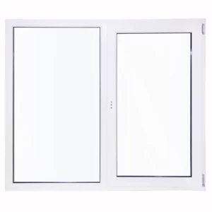 Окно ПВХ WHS двустворчатое 1400x1400 мм (ВхШ) двухкамерный стеклопакет белый (с двух сторон) в Чебоксарах