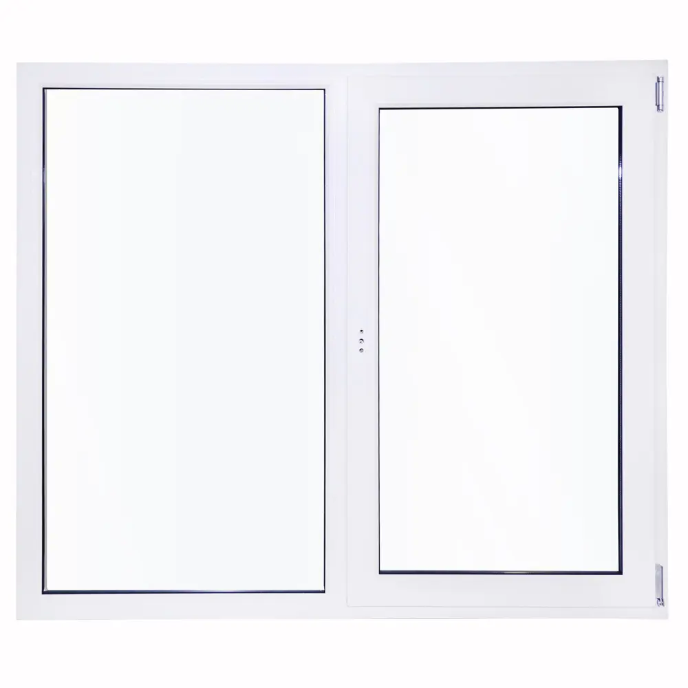 Окно ПВХ WHS двустворчатое 1400x1400 мм (ВхШ) двухкамерный стеклопакет белый (с двух сторон) в Чебоксарах
