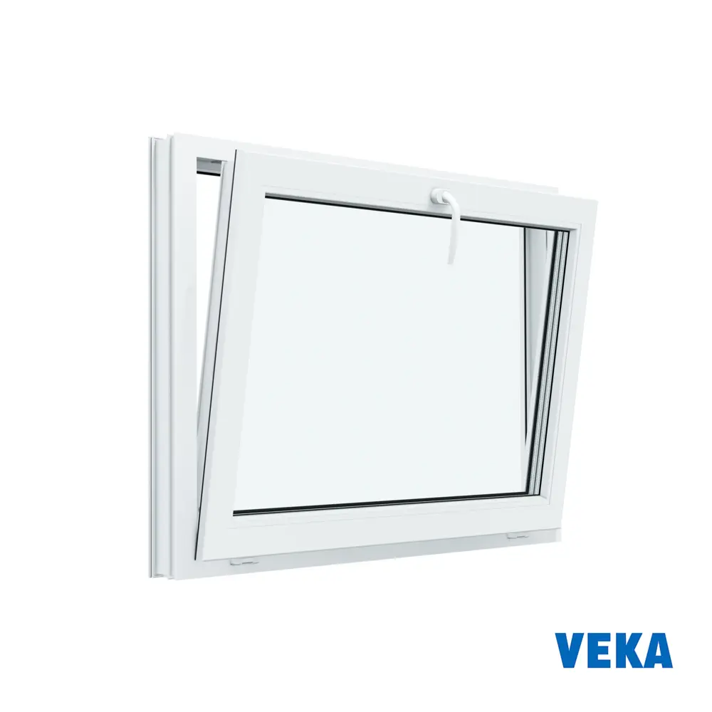 Пластиковое окно ПВХ VEKA 500x900мм (ВхШ) фрамуга двухкамерный стеклопакет белый (с двух сторон) в Чебоксарах