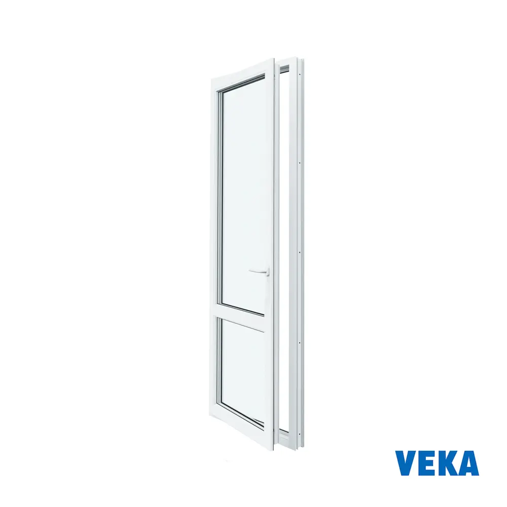 Балконная дверь ПВХ VEKA 2000x900мм левая (ВхШ) двухкамерный стеклопакет сэндвич белый в Чебоксарах — изображение 2