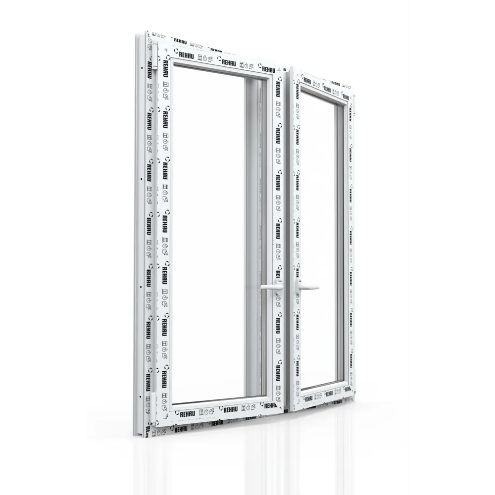 Пластиковое окно ПВХ 70 Рехау Grazio 1500x1100мм (ВхШ) двухстворчатое левое/правое двухкамерное белое + москит сетка в Чебоксарах — изображение 3