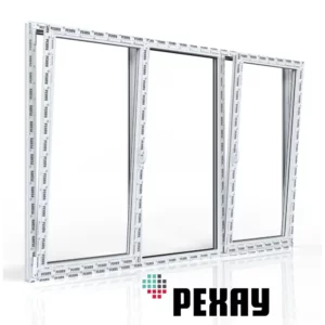 Пластиковое окно ПВХ Рехау Blitz 1200x1200мм (ВхШ) двухстворчатое правое двухкамерный стеклопакет белое в Чебоксарах