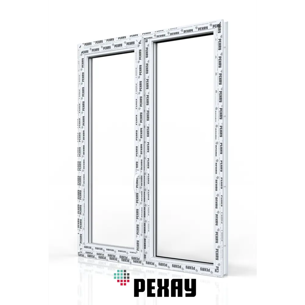 Пластиковое окно ПВХ Рехау двухстворчатое 1200x1000мм (ВхШ) двухкамерный стеклопакет антрацитово-серый/белый Чебоксары в Чебоксарах — изображение 2