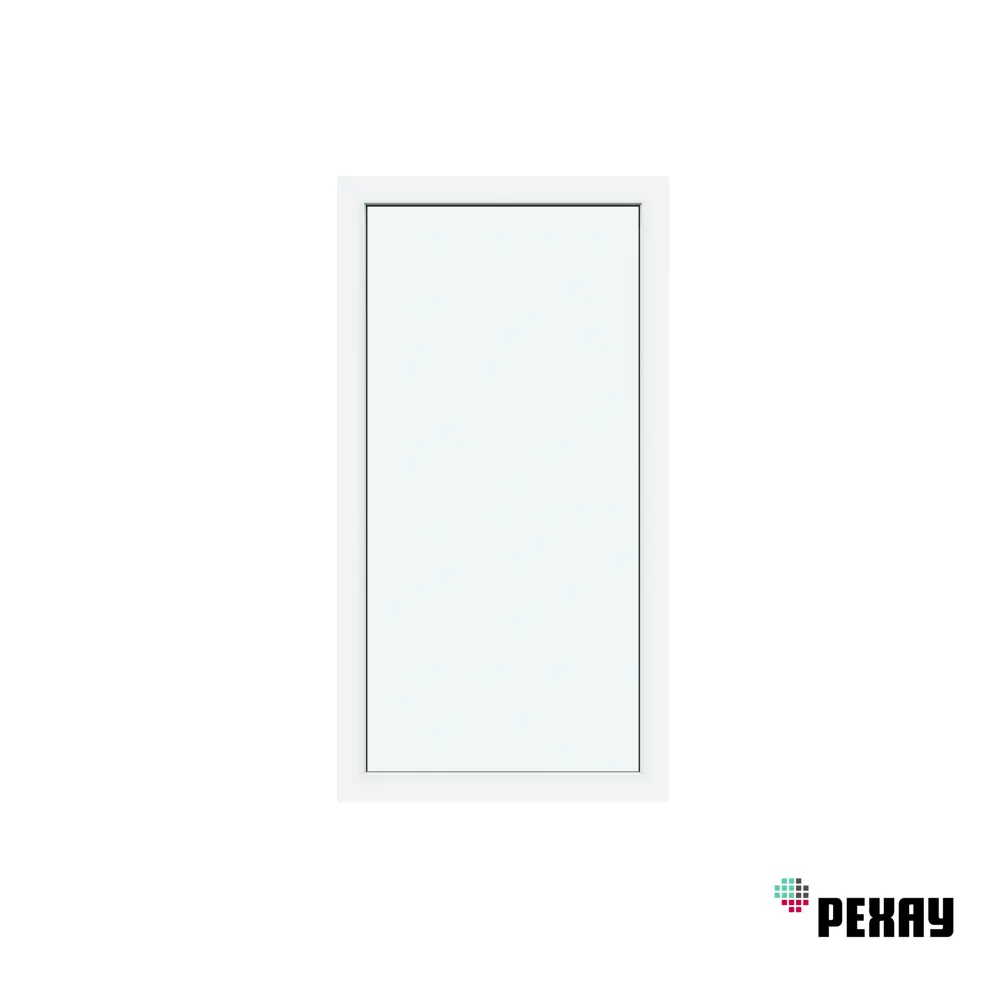 Пластиковое окно ПВХ Рехау Blitz глухое 900x500мм двухкамерный стеклопакет цвет белый в Чебоксарах — изображение 2