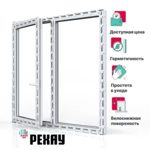 Пластиковое окно ПВХ Рехау одностворчатое 800x700мм (ВхШ) двухкамерный стеклопакет антрацитово-серый/белый в Чебоксарах