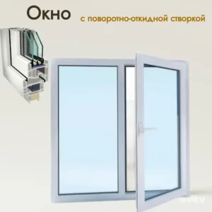 Окно пластиковое ПВХ Gealan 600x1200мм правое трехкамерное остекление одностворчатое белый в Чебоксарах