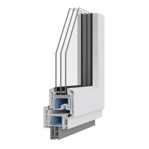 Окно ПВХ VEKA WHS 72 откидное с ручкой Rhapsody ширина 100 х высота 70 см энергосберегающий двухкамерный стеклопакет в Чебоксарах