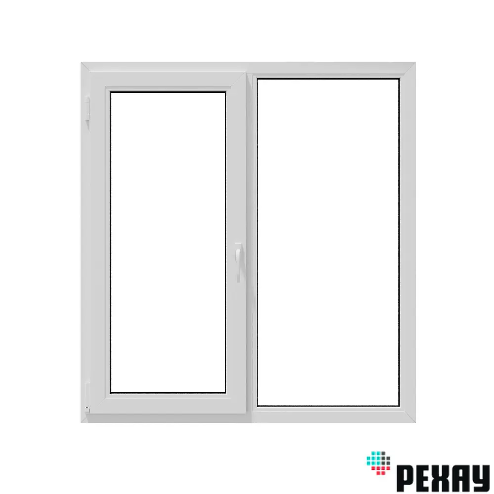 Пластиковое окно ПВХ Рехау 700x700см (ВхШ) одностворчатое глухое цвет белый/серый антрацит на Чебоксарах — изображение 4