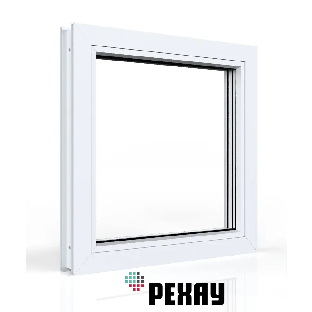 Пластиковое окно ПВХ Рехау Grazio 700x700мм (ВхШ) одностворчатое глухое двухкамерный стеклопакет белый в Чебоксарах — изображение 3