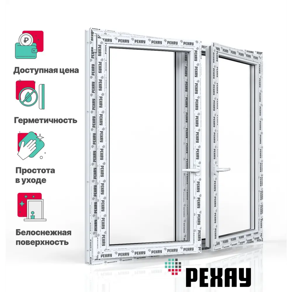 Окно пластиковое ПВХ Veka WHS 1200x1000мм (ВхШ) двухстворчатое поворотно-откидное левое/глухое правое двухкамерный стеклопакет цвет белый в Чебоксарах — изображение 4