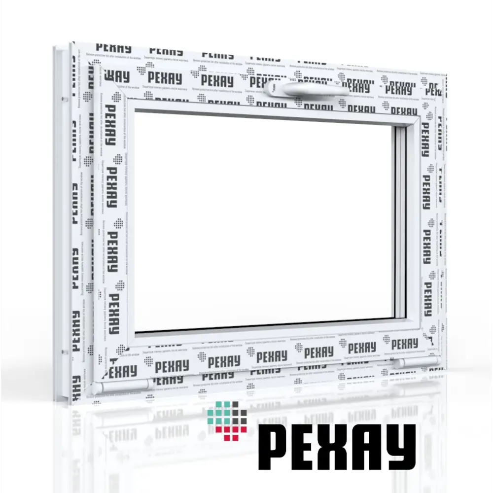 Пластиковое окно ПВХ Рехау одностворчатое 650x900мм (ВхШ) фрамуга двухкамерный стеклопакет белый/темный дуб в Чебоксарах — изображение 3