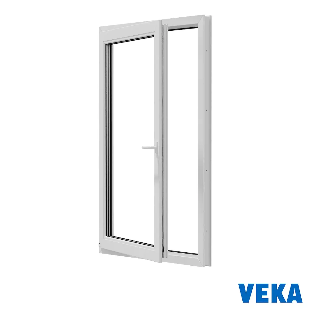 Пластиковое окно ПВХ Veka WHS 1100x800мм одностворчатое поворотно-откидное левое однокамерный стеклопакет белый в Чебоксарах — изображение 2